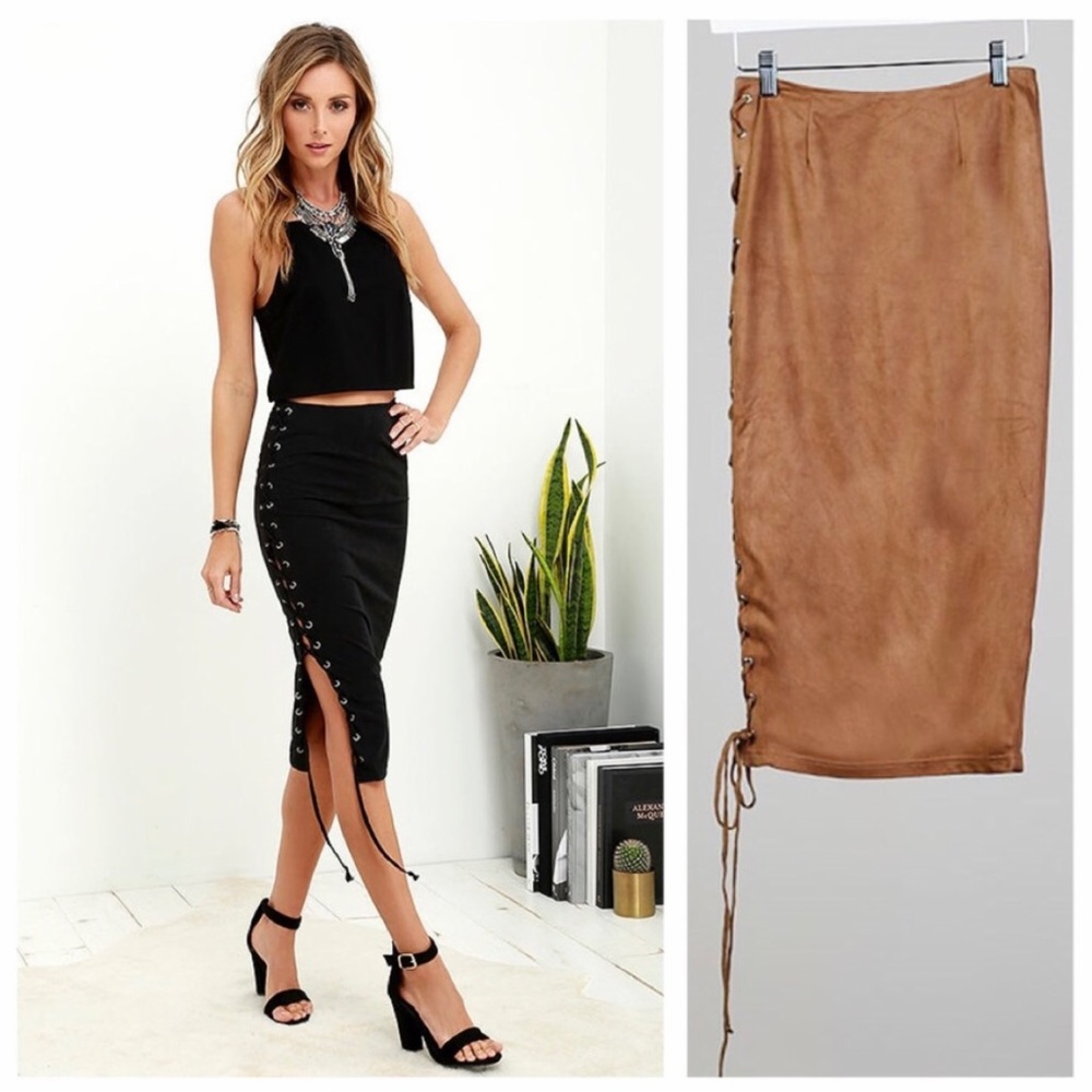 Lace Up Skirt NWOT side tie - Picture 2 of 2